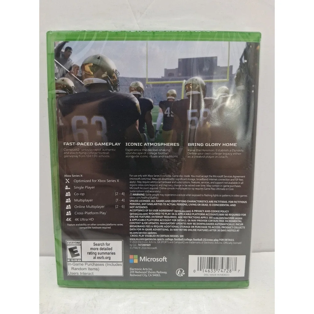 EA Sports College Football 25 Xbox Series X New Sealed Physical Disc Game